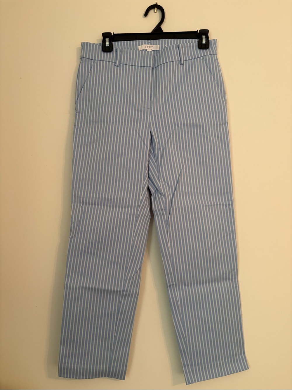 LOFT Women’s Blue & White Pinstripe Chinos